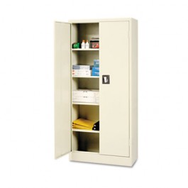 Space Saver 66" High Storage Cabinet, 4 adjustable Shelves, 30w x 15d x 66h, Putty
