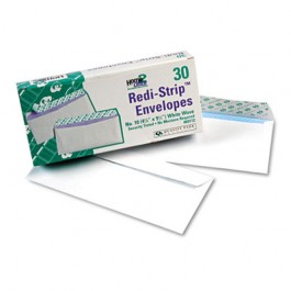 Redi-Strip Security Tinted Envelope, Contemporary, #10, White, 30/Box
