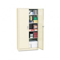 Assembled 72" High Storage Cabinet, w/ Adjustable Shelves, 36w x 18d, Putty