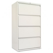 Four-Drawer Lateral File Cabinet, 30w x 19-1/4d x 54h, Light Gray