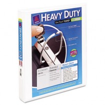 Nonstick Heavy-Duty EZD Reference View Binder, 1" Capacity, White