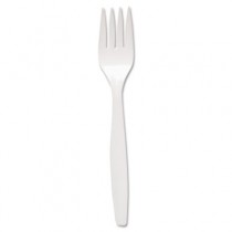 Mediumweight Polypropylene Forks, White, Regal Design