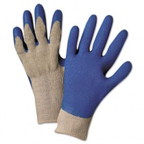 6030L Premium Knit-Back Latex-Palm, Gray/Blue, Large