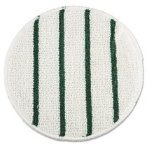 Low Profile Scrub-Strip Carpet Bonnet, Carpet, 21", White/Green