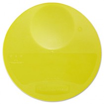 Round Storage Container Lids, 10 1/4dia x 1h, Yellow