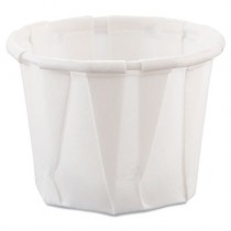Treated Paper Souffl� Portion Cups, 3/4 oz., White, 250/Bag