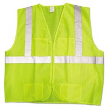 JACKSON SAFETY ANSI Class 2 Deluxe Safety Vest, XL/XXL, Lime/Silver