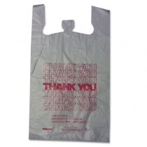 Thank You High-Density Shopping Bags, 18w x 8d x 30h, White