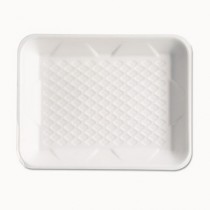 Supermarket Tray, Foam, White, 9-1/4x7-1/4x1-1/4, 125/Bag