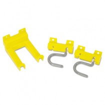 Closet Organizer and Tool Holder Kit, 3 1/4w x 4 1/4d x 4-1/4h, Yellow