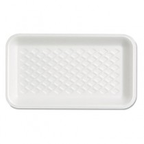 Supermarket Tray, Foam, White, 8-1/4x4-3/4x5/8, 125/Bag