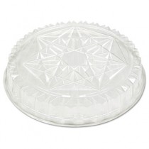 Round CaterWare Dome-Style Food Container Lids, 1-Comp, Clear, 12dia