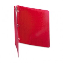Recycled PRESSTEX Round Ring Binder, 1" Capacity, Executive Red