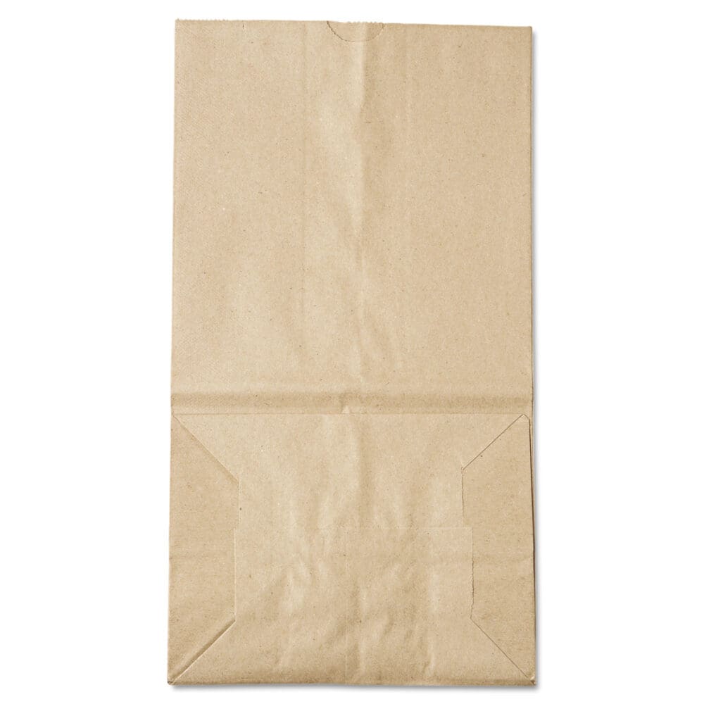 Grocery Paper Bags, 40 lb Capacity, #25 Squat, 8.25" x 6.13" x 15.88", Kraft, 500 Bags - Image 2