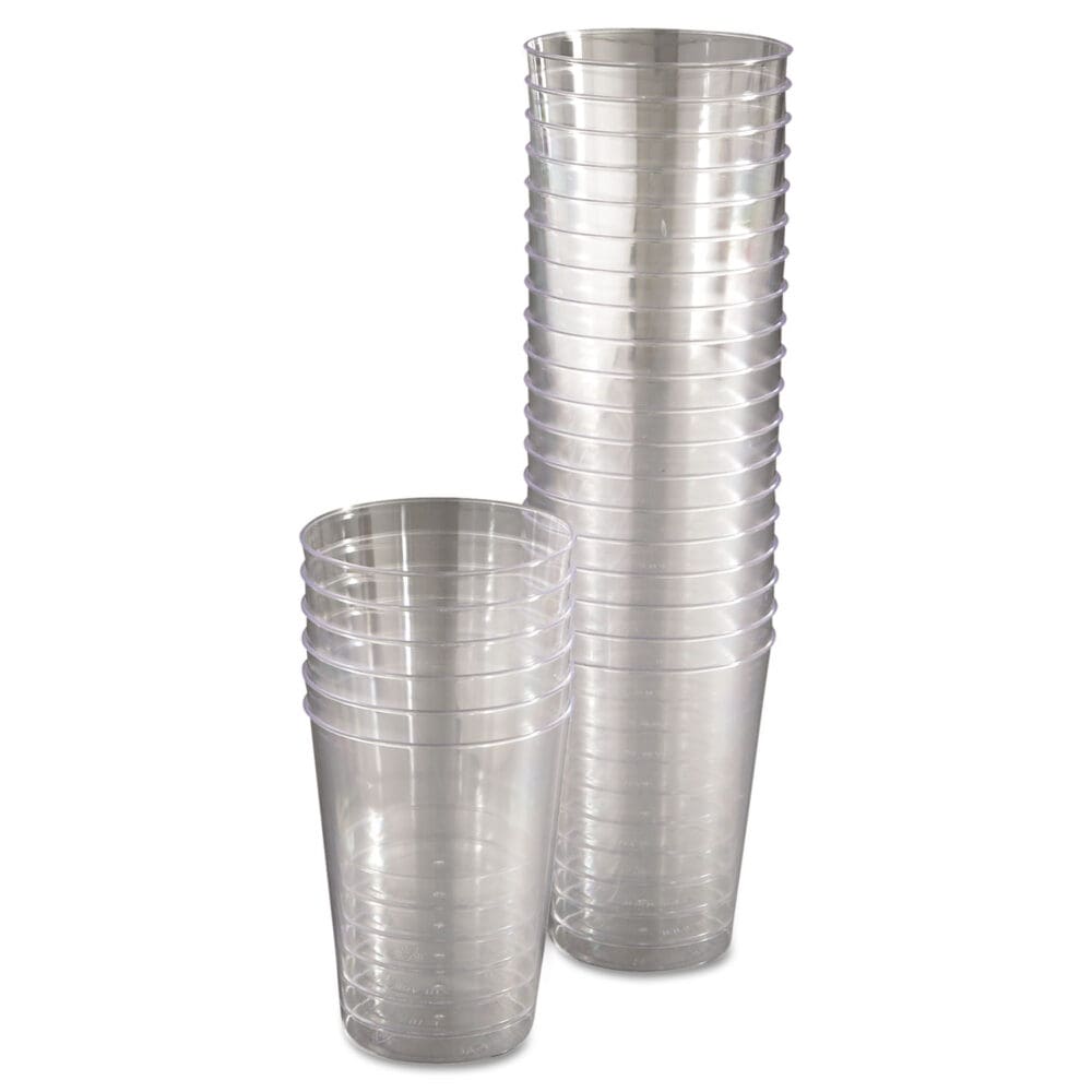 Comet Plastic Tumblers, 10 oz, Clear, 25/Pack, 20 Packs/Carton - Image 2