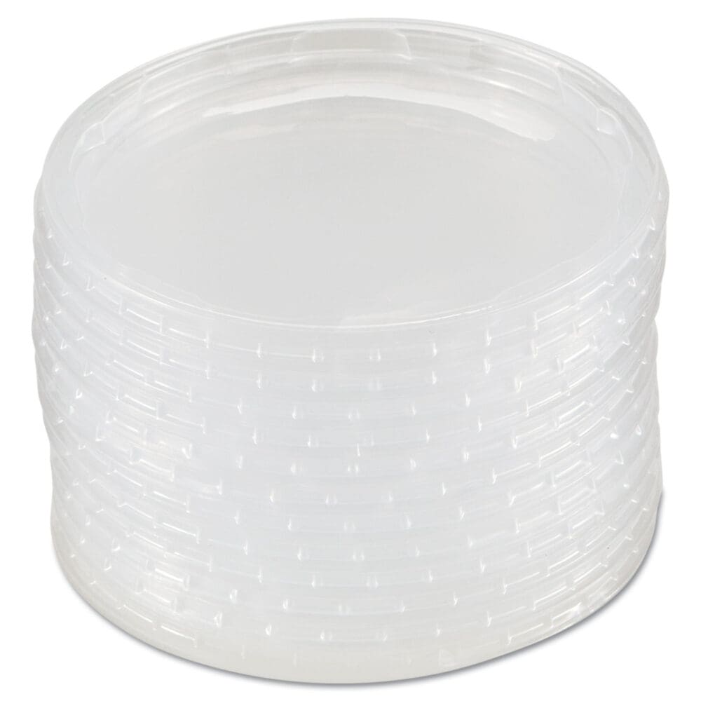 Deli Container Lids, Plug-Style, Clear, Plastic, 50/Pack, 10 Packs/Carton - Image 2