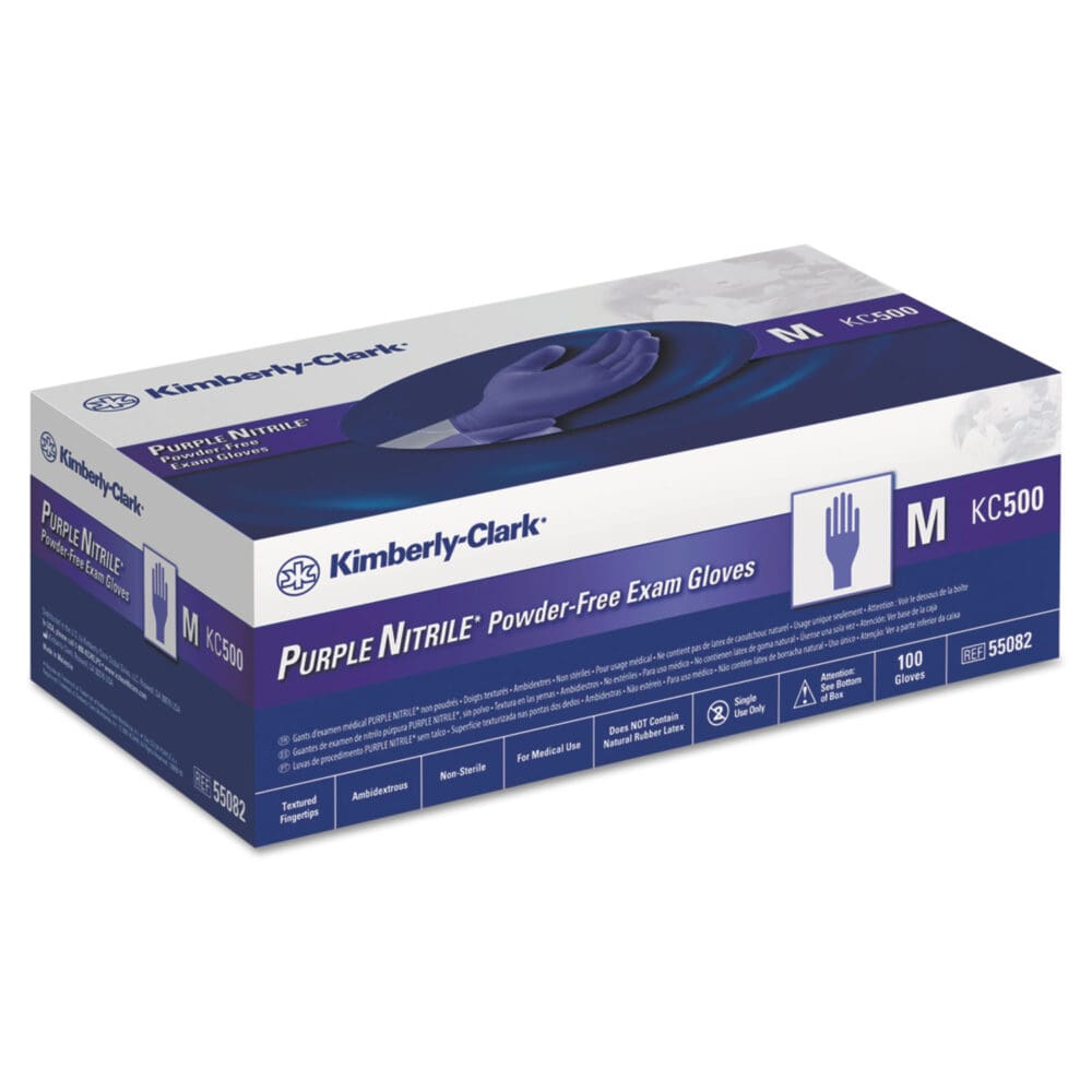 PURPLE NITRILE Exam Gloves, 242 mm Length, Medium, Purple, 1,000/Carton - Image 3