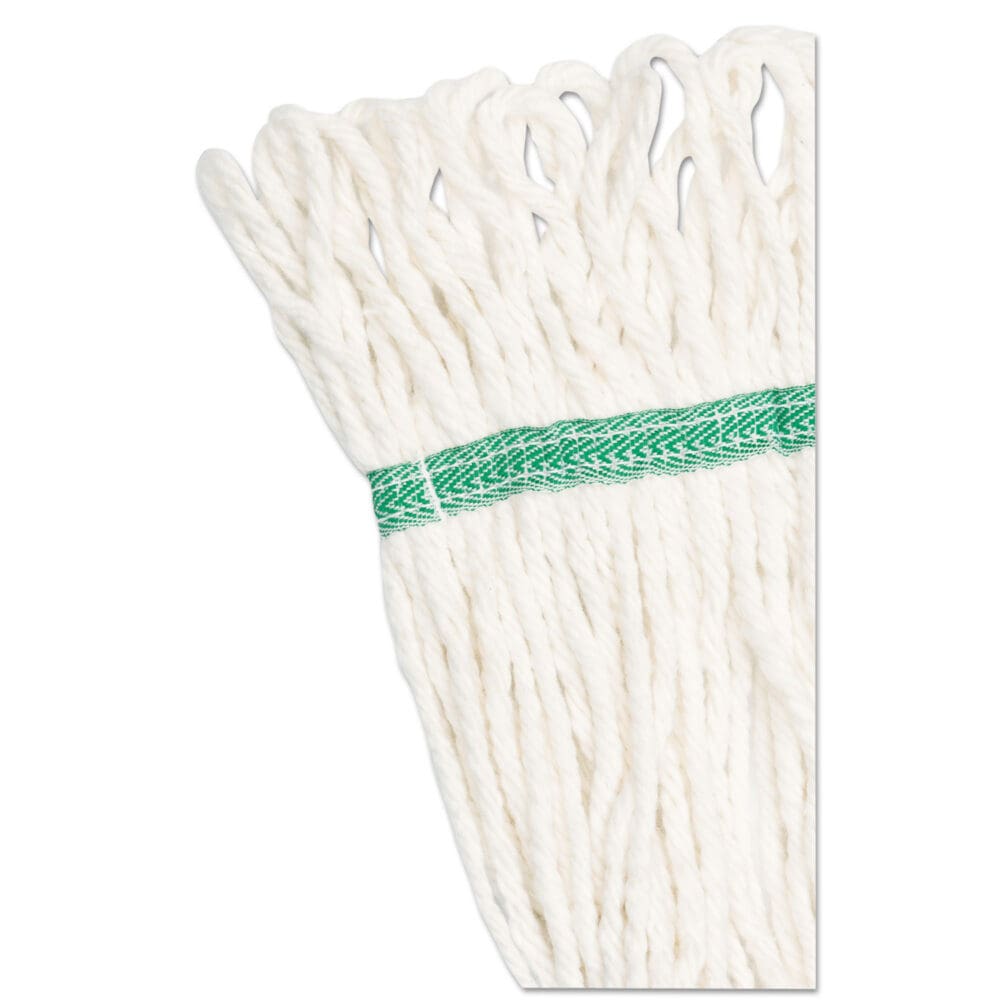 Super Loop Wet Mop Head, Cotton/Synthetic Fiber, 5" Headband, Medium Size, White - Image 6