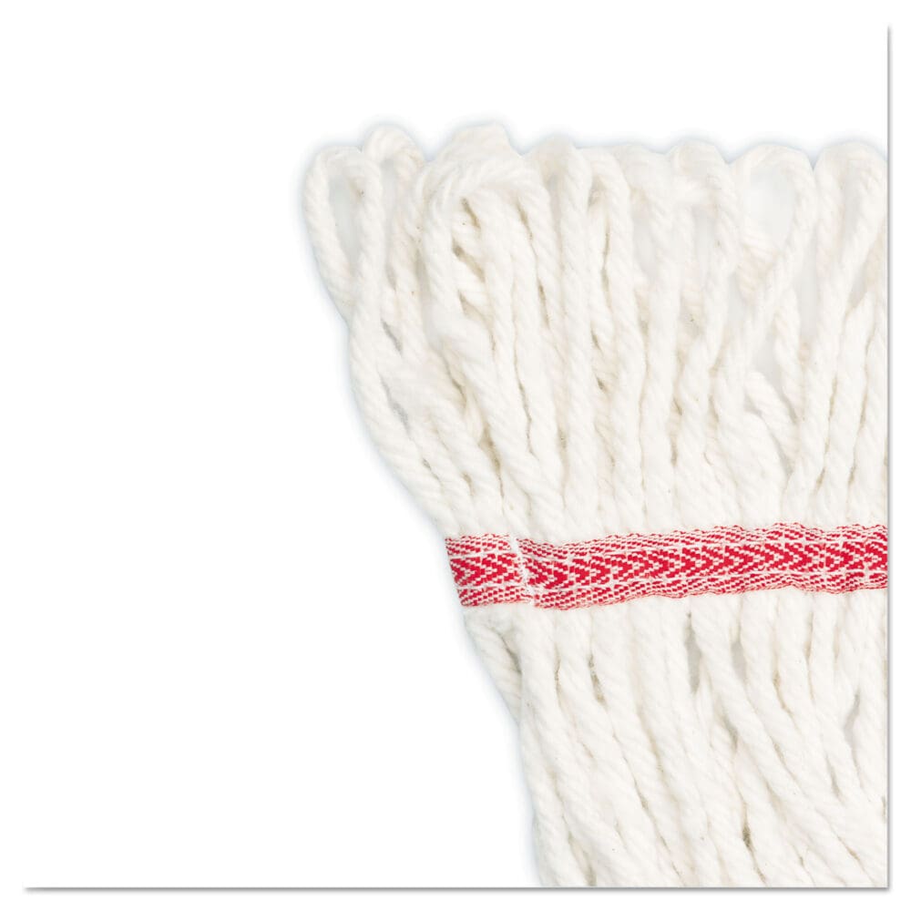 Super Loop Wet Mop Head, Cotton/Synthetic Fiber, 5" Headband, Large Size, White - Image 6