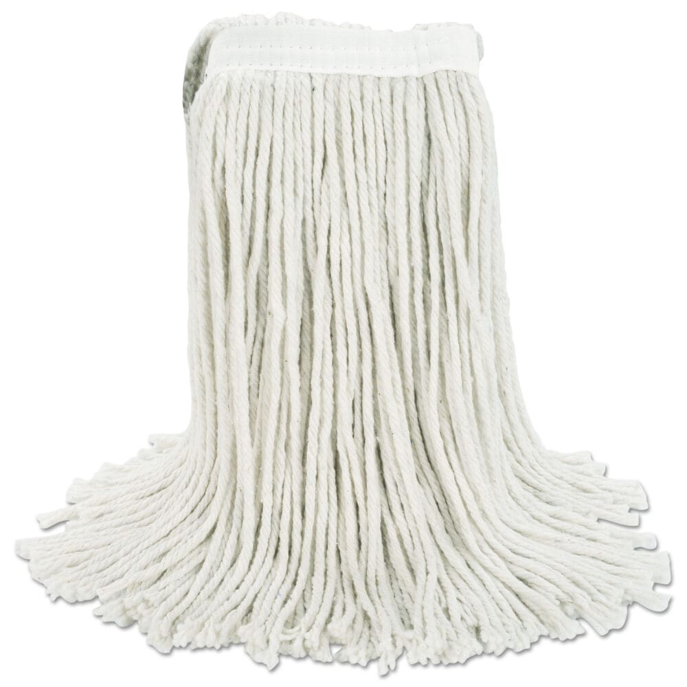 Cut-End Wet Mop Head, Cotton, No. 16 Size, White - Image 5