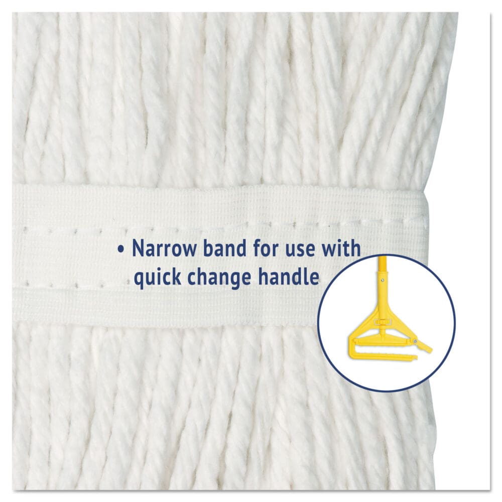 Cut-End Wet Mop Head, Rayon, No. 20, White - Image 3