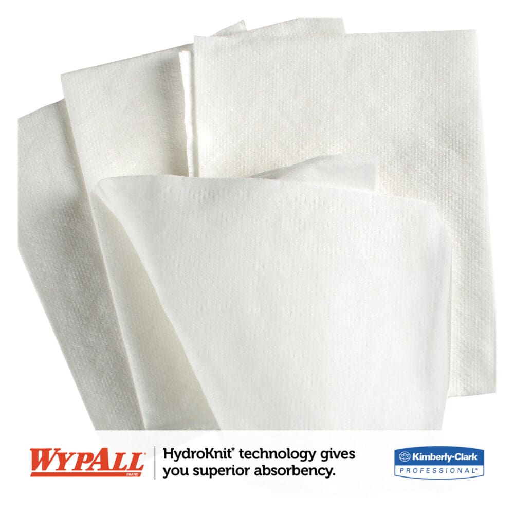 X50 Cloths, 1/4 Fold, 12.5 x 10, White, 26/Pack, 32 Packs/Carton - Image 2