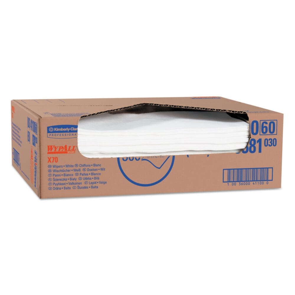 X70 Cloths, Flat Sheet, 16.6 x 14.9, White, 300/Carton - Image 6