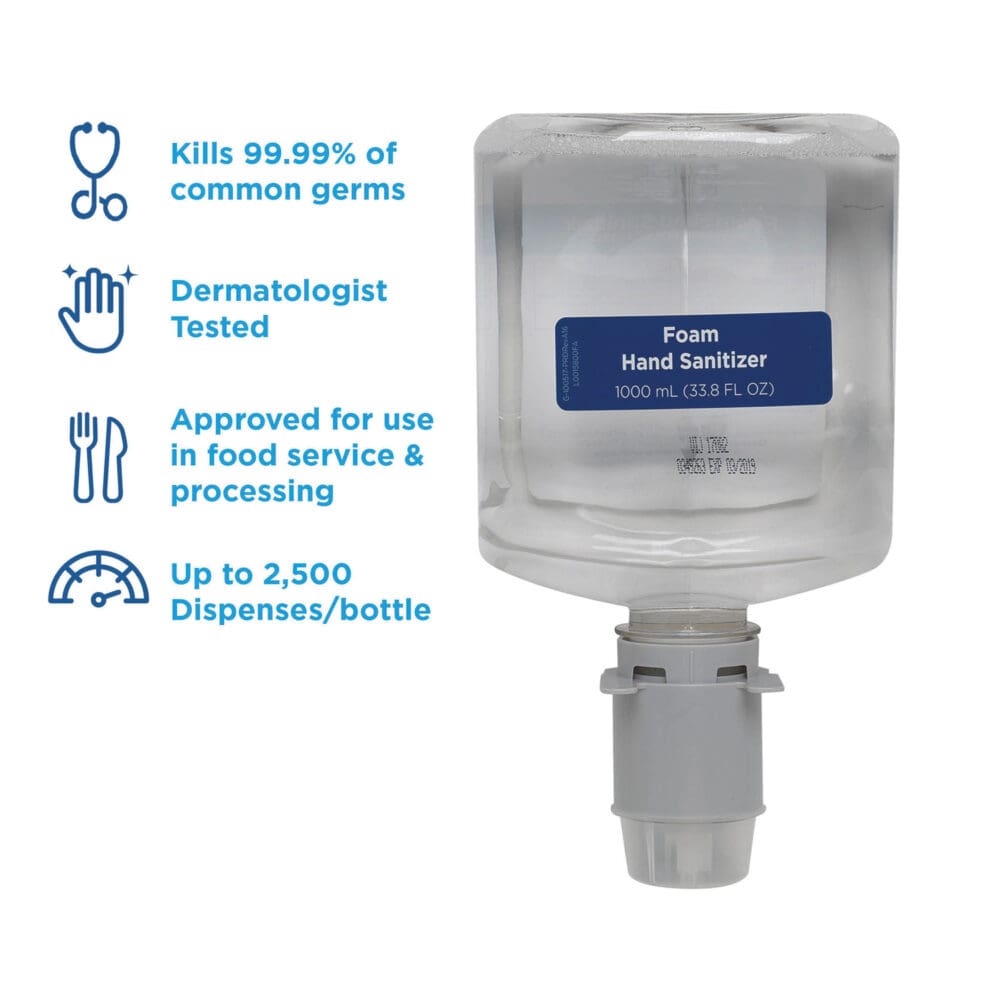 Pacific Blue Ultra Foam Hand Sanitizer Refill For Manual Dispensers, 1,000 mL, Fragrance-Free, 4/Carton - Image 8