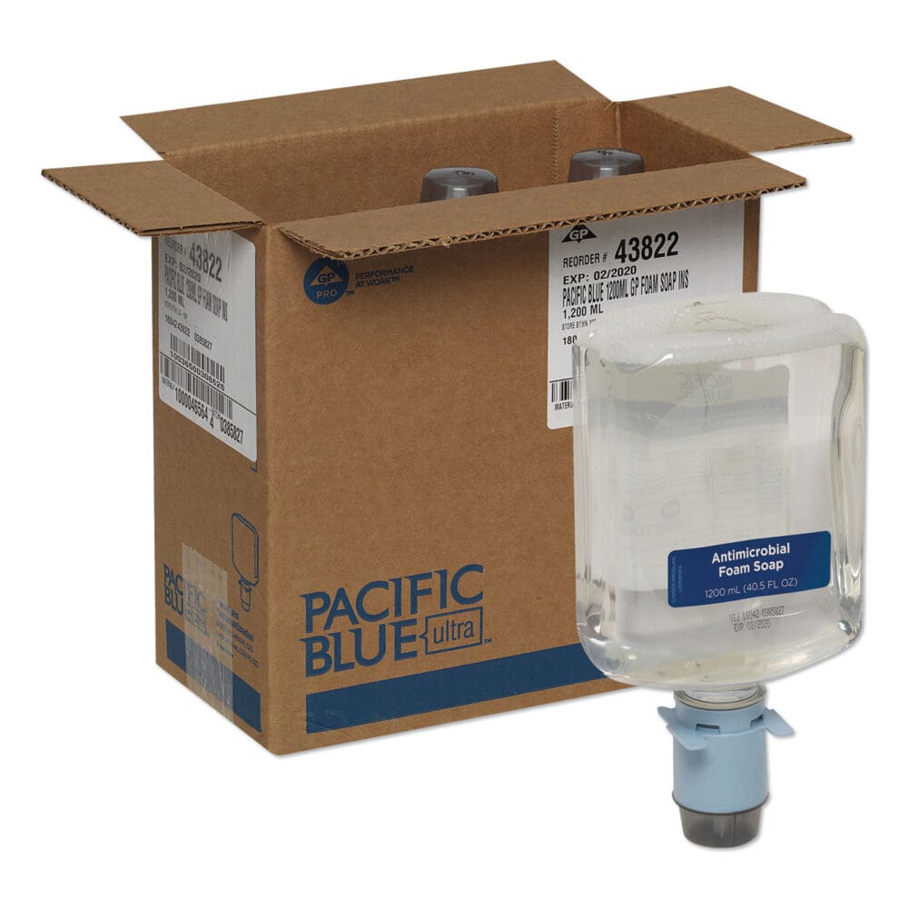 Pacific Blue Ultra Automated Foam Soap Refill, Antimicrobial, E2 Rated, Fragrance-Free, 1,200 mL, 3/Carton - Image 2