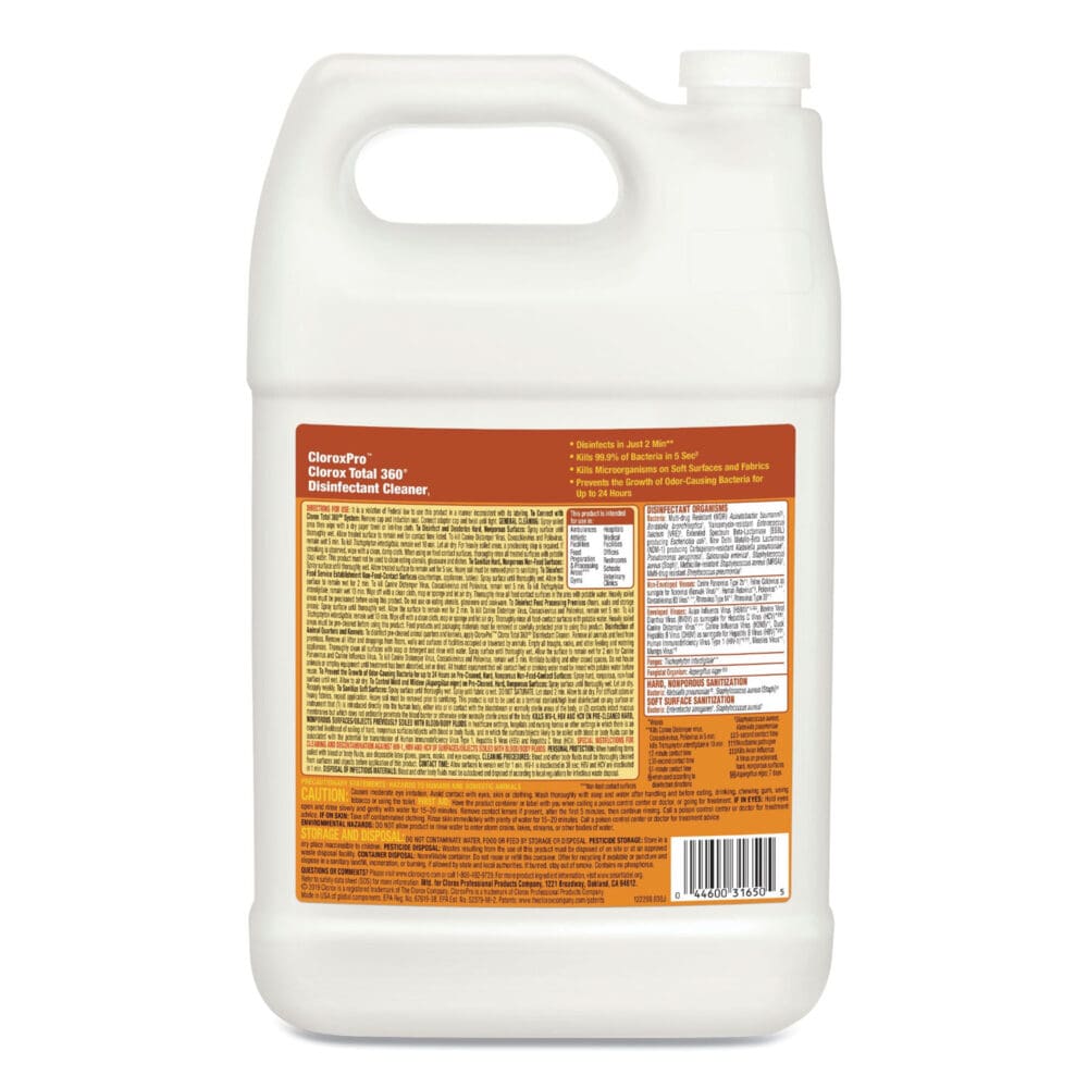 Total 360 Disinfectant Cleaner, 128 oz Bottle, 4/Carton - Image 5