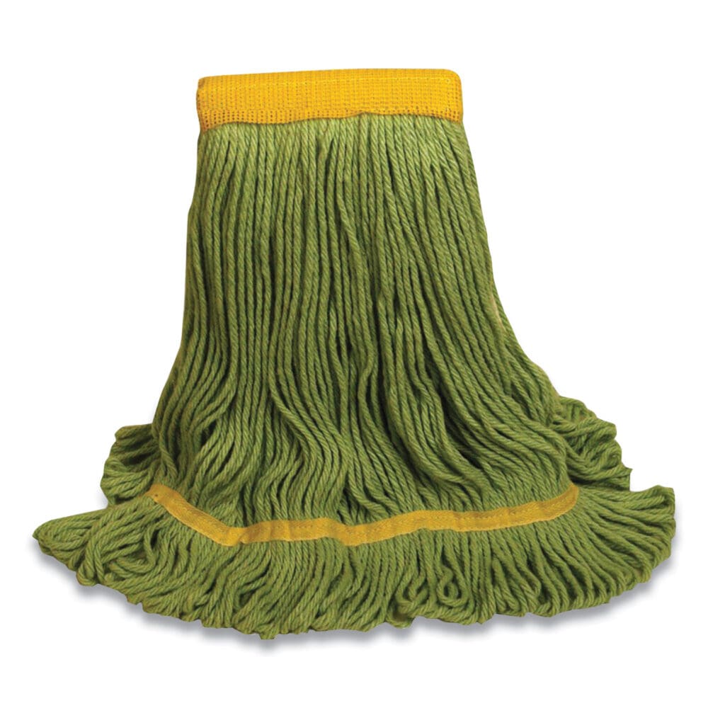 1200 Series Mop Head, PET, Large, 5" Headband, Green - Image 2