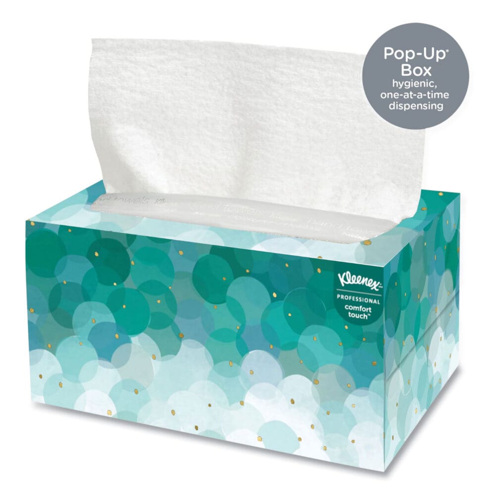 Ultra Soft Hand Towels, POP-UP Box, 1-Ply, 9 x 10, White, 70/Box - Image 3