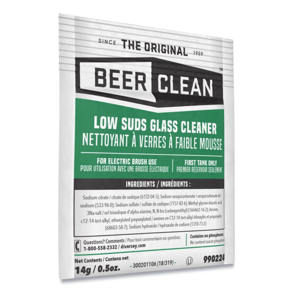 Beer Clean Glass Cleaner, Powder, 0.5 oz Packet, 100/Carton - Image 3