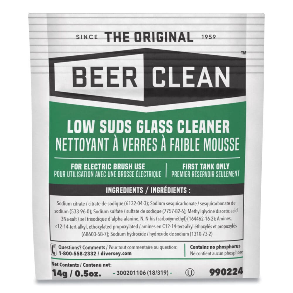 Beer Clean Glass Cleaner, Powder, 0.5 oz Packet, 100/Carton - Image 2