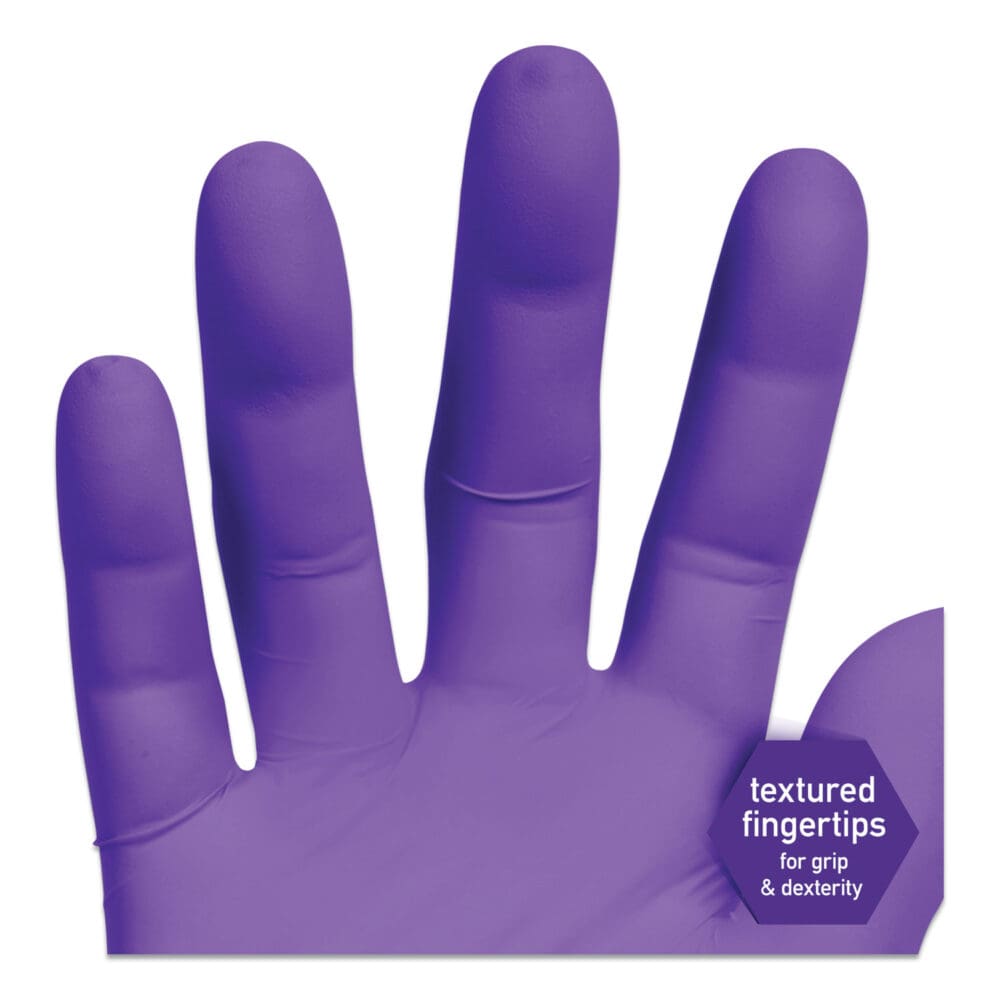 PURPLE NITRILE Exam Gloves, 242 mm Length, Large, Purple, 1,000/Carton - Image 2