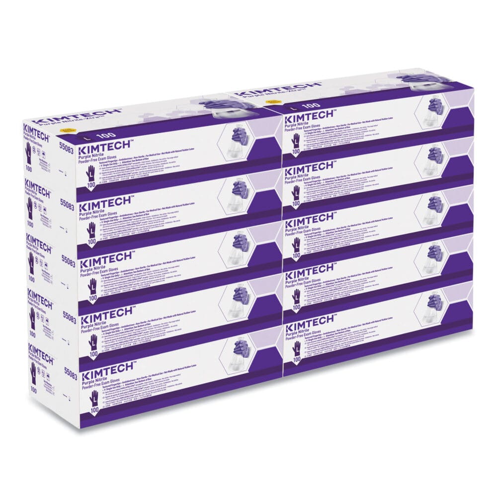 PURPLE NITRILE Exam Gloves, 242 mm Length, Large, Purple, 1,000/Carton - Image 4