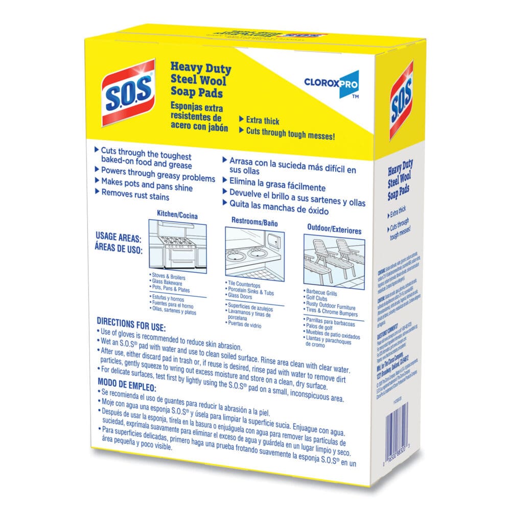 Steel Wool Soap Pads, 2.4 x 3, Steel, 15 Pads/Box, 12 Boxes/Carton - Image 8