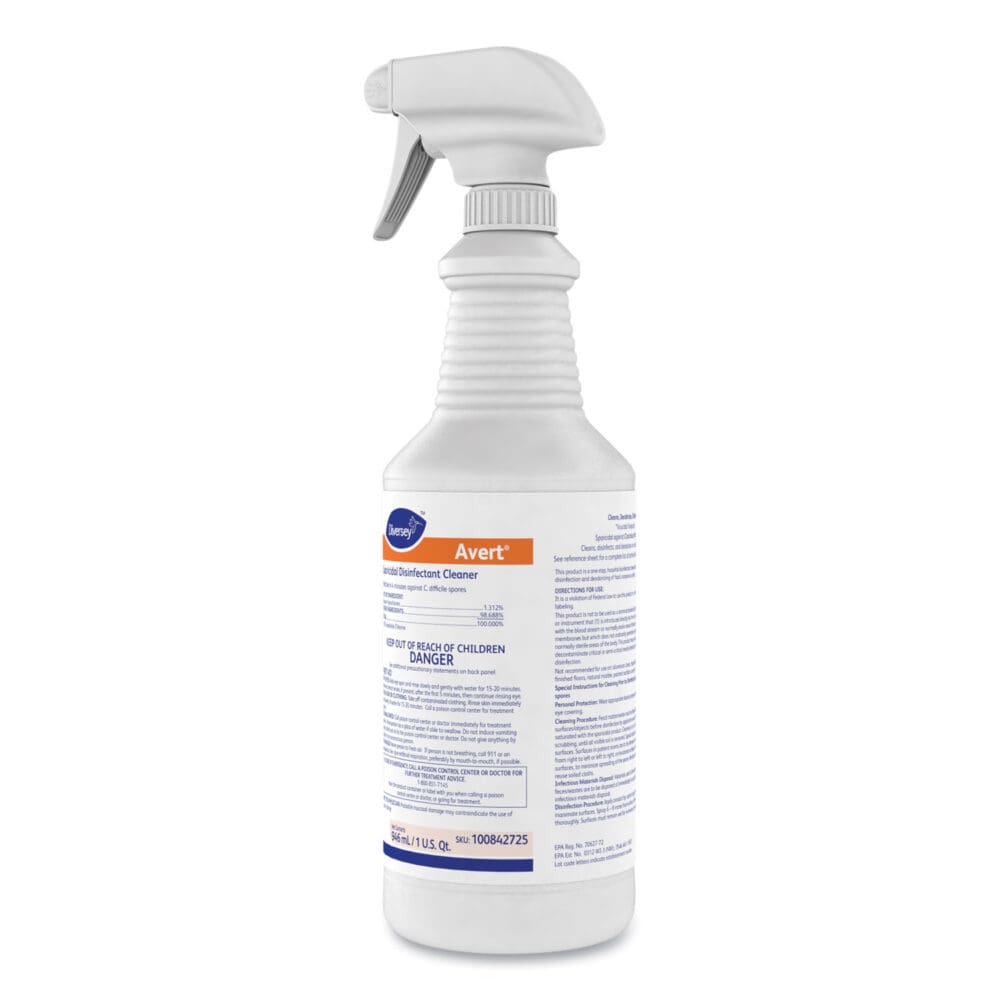 Avert Sporicidal Disinfectant Cleaner, 32 oz Spray Bottle, 12/Carton - Image 4