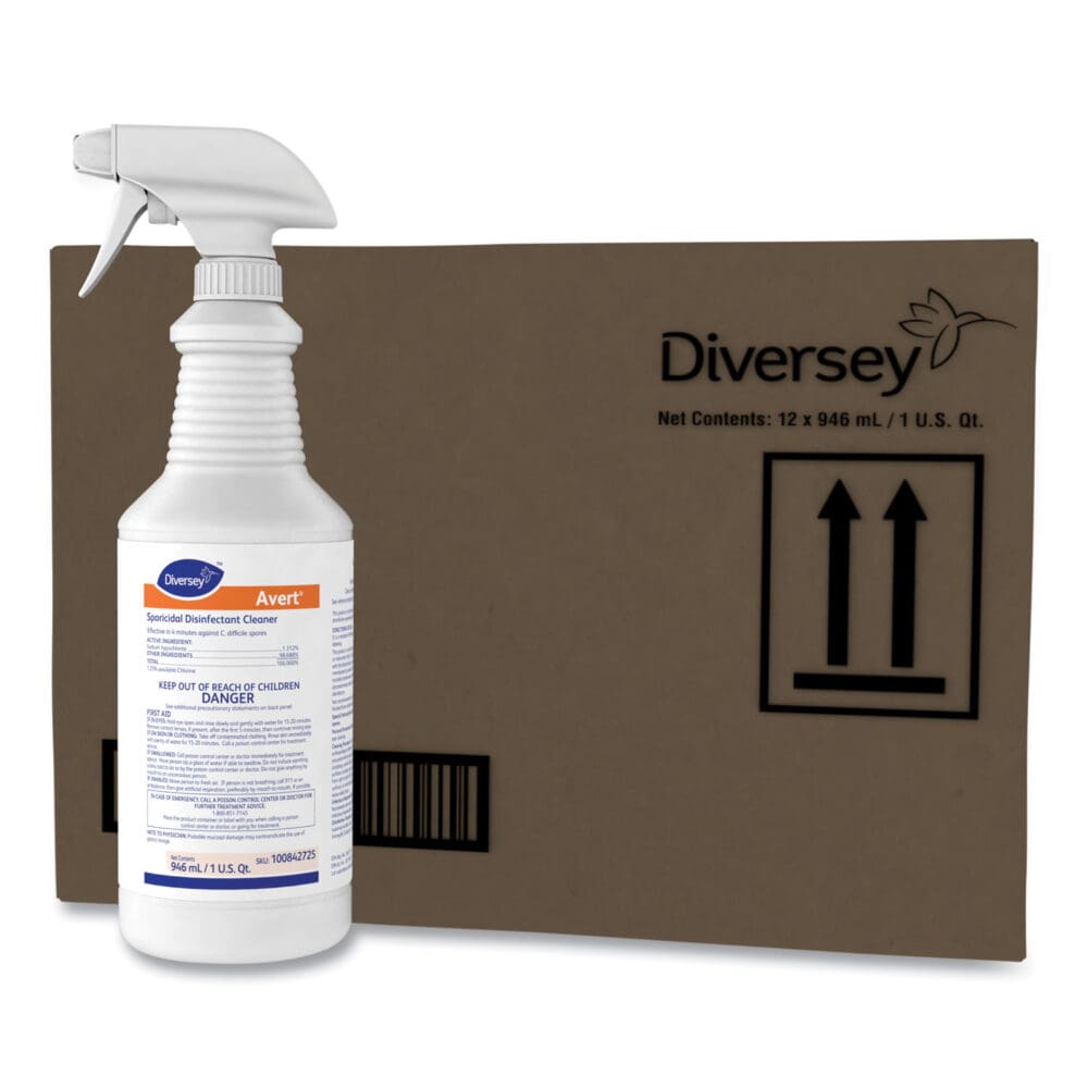 Avert Sporicidal Disinfectant Cleaner, 32 oz Spray Bottle, 12/Carton - Image 5