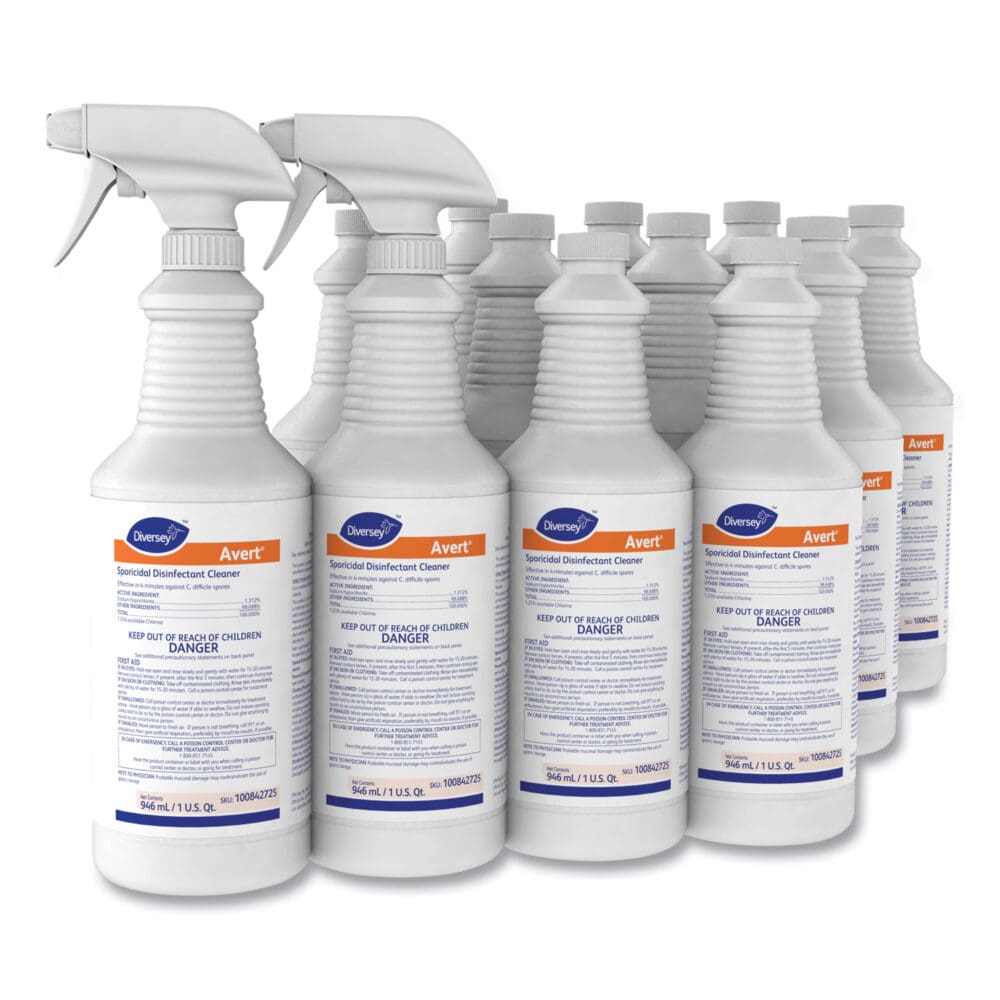 Avert Sporicidal Disinfectant Cleaner, 32 oz Spray Bottle, 12/Carton - Image 6