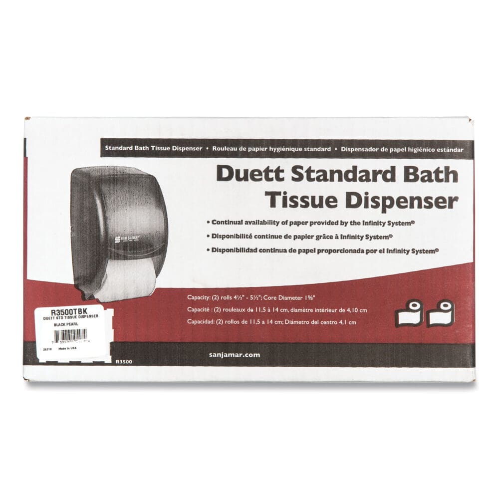 Duett Standard Bath Tissue Dispenser, 2 Roll, 7.5 x 7 x 12.75, Black Pearl - Image 4