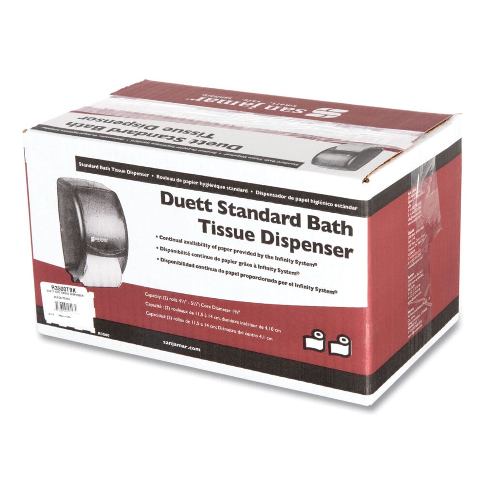 Duett Standard Bath Tissue Dispenser, 2 Roll, 7.5 x 7 x 12.75, Black Pearl - Image 5