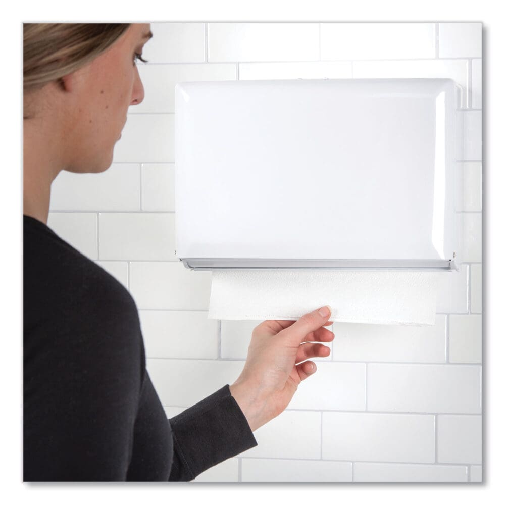 Singlefold Paper Towel Dispenser, 10.75 x 6 x 7.5, White - Image 5