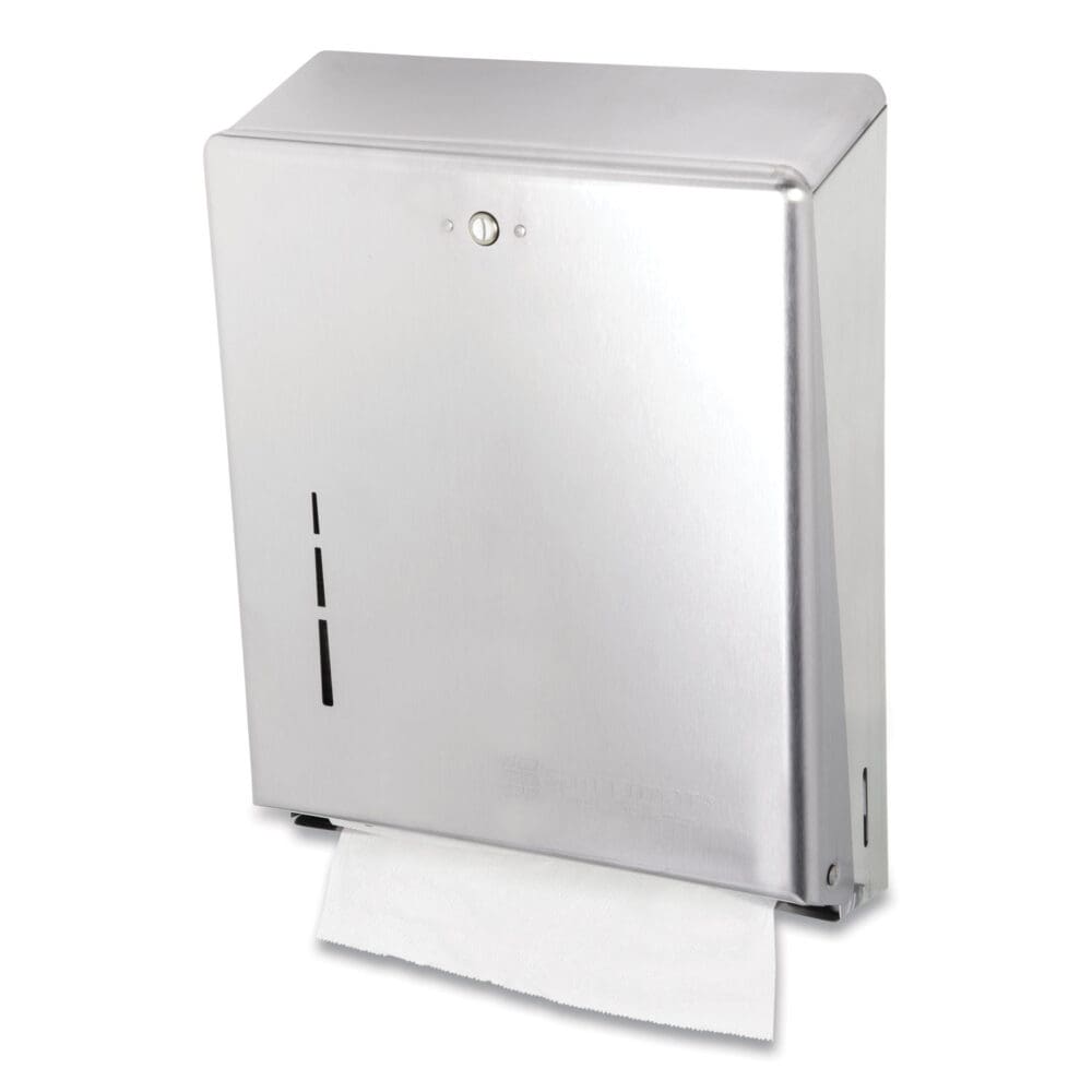 C-Fold/Multifold Towel Dispenser, 11.38 x 4 x 14.75, Stainless Steel - Image 2