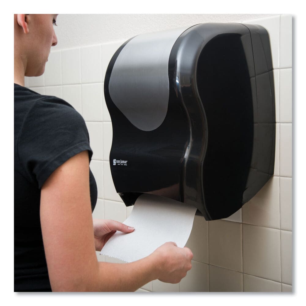 Tear-N-Dry Touchless Roll Towel Dispenser, 16.75 x 10 x 12.5, Black/Silver - Image 4