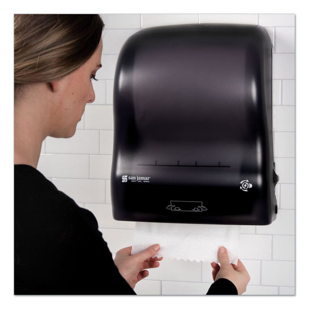 Simplicity Mechanical Roll Towel Dispenser, 15.25 x 13 x 10.25, Black - Image 5