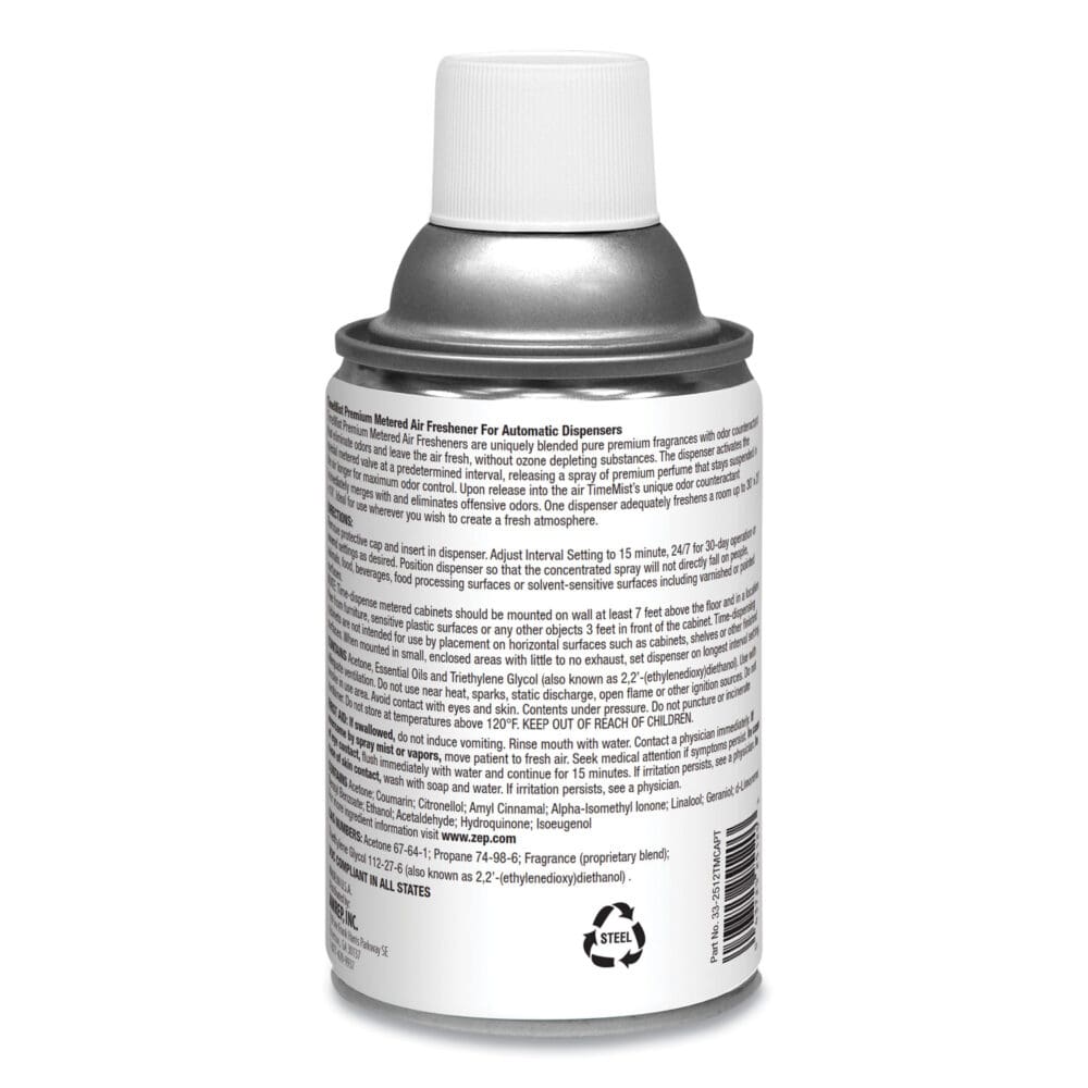 Premium Metered Air Freshener Refill, Baby Powder, 5.3 oz Aerosol Spray, 12/Carton - Image 2