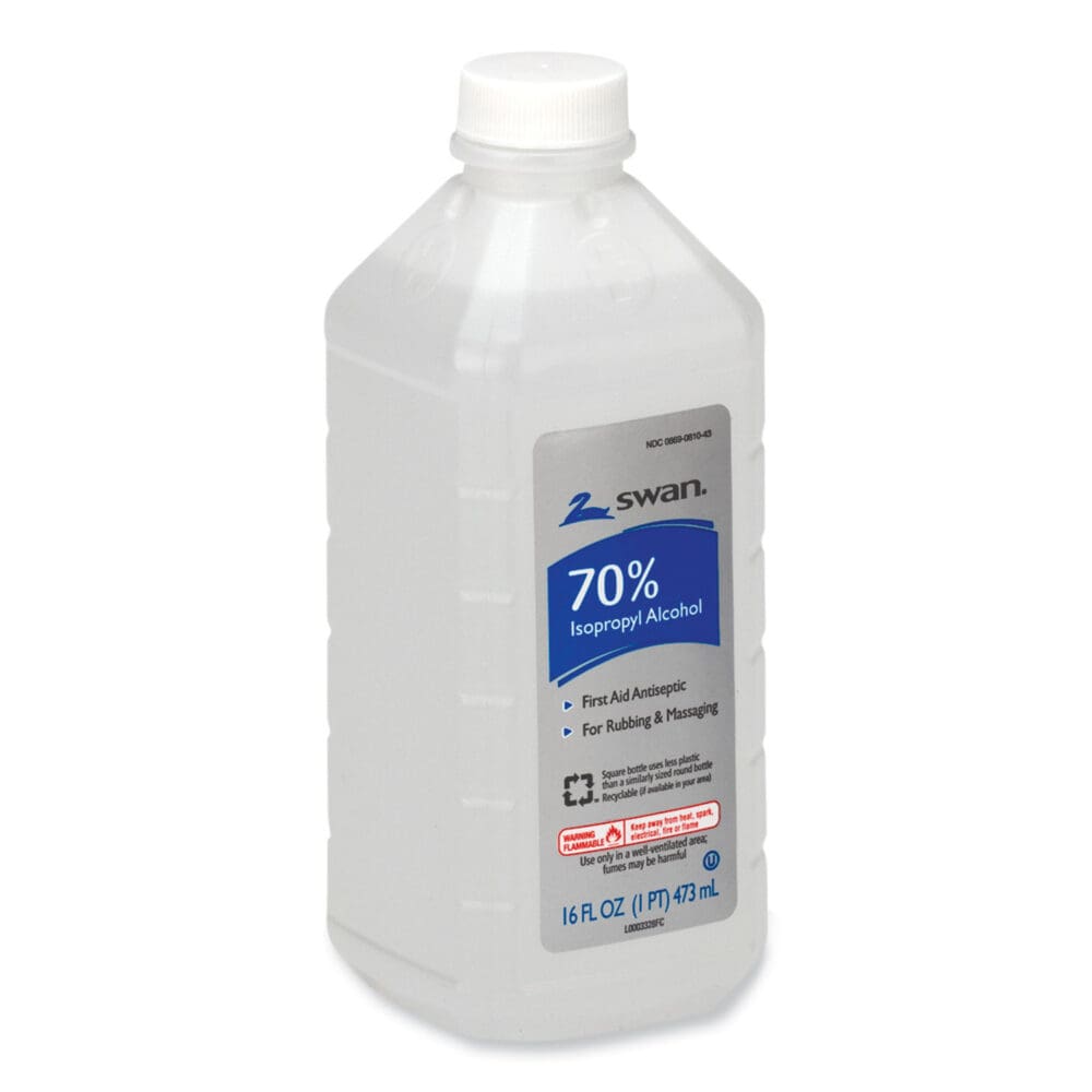 First Aid Kit Rubbing Alcohol, Isopropyl Alcohol, 16 oz Bottle - Image 4