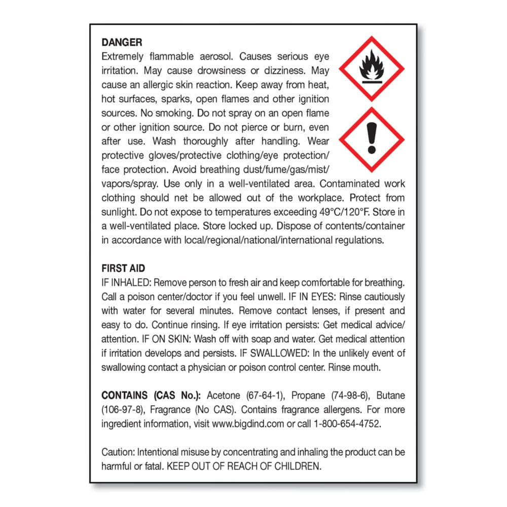 Metered Concentrated Room Deodorant, Lemon Scent, 7 oz Aerosol Spray, 12/Carton - Image 2