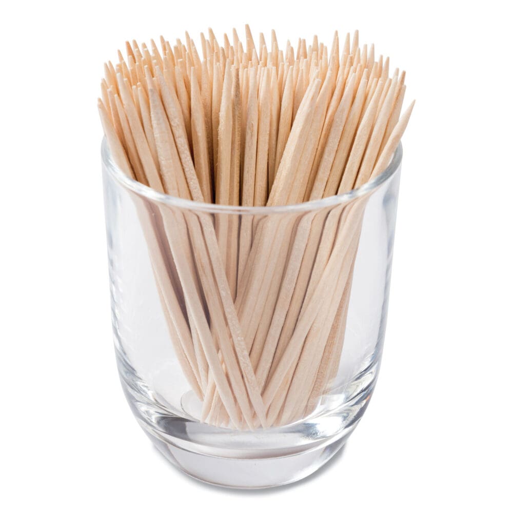 Square Wood Toothpicks, 2.75", Natural, 800/Box, 24 Boxes/Carton - Image 2